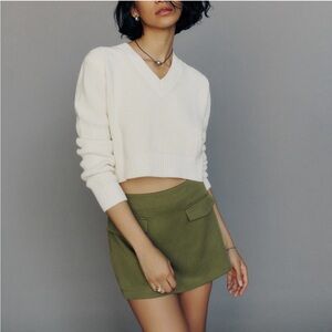 Reformation Darcey cropped sweater